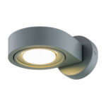 Lutis Rotatable Wall Lamp Fixture, Dark Sage Steel, GX53 7W LED, 3000K, 17cm Wide