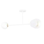Merva Ceiling Lamp, Semi Flush, 2 Light, White, 80cm