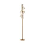 Marmo Alabaster Floor lamp, Brass Metal, 2 Light, 161.5cm Height
