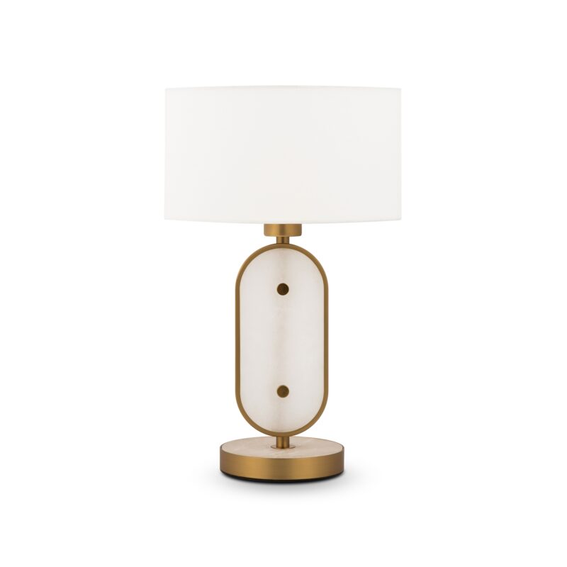 Marmo Brass Table lamp, Metal and Alabaster