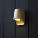 Helix LED Outdoor Wall Light, Antique Brass
