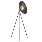 Tota Floor Lamp, Cone Shade, Matt Black, Nickel