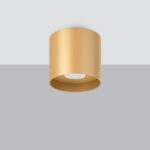 Meekah Surfaced Mounted Gold Downlight, 1 Light, GU10, Metal, 12cm Wide