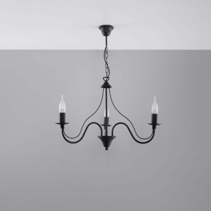 Minerwa Chandelier 3 black Image 2