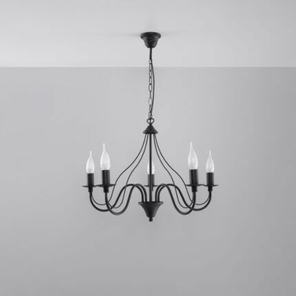 Minerwa Chandelier 5 black Image 2