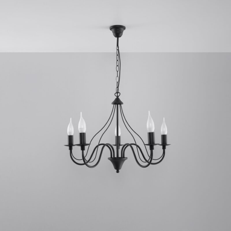Minerwa Chandelier 5 black Image 2