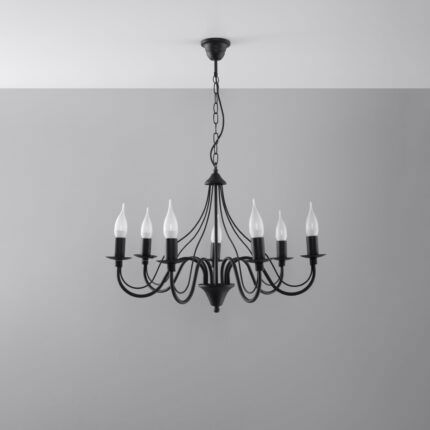Minerwa Chandelier 7 black Image 2