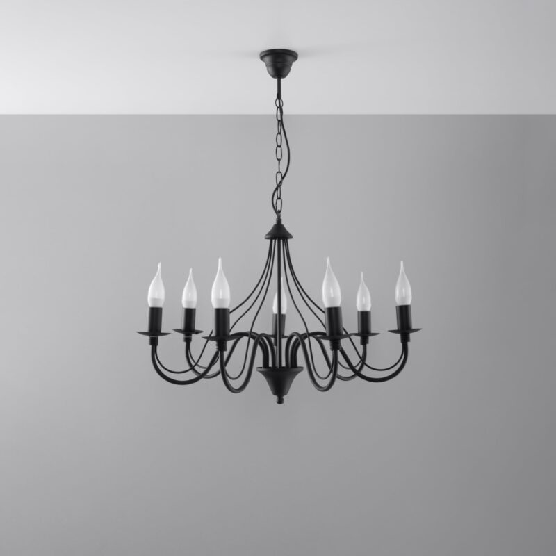 Minerwa Chandelier 7 black Image 2