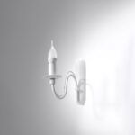 Wera Armed Wall Lamp, White Metal, 1 Lamp, 6cm Wide