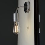 Ben Wall Lamp, Chrome, IP44, Pull Cord Switch