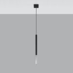 Mozaica Black & Chrome Single Pendant Light, Metal, 8cm Diameter