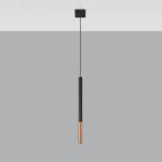 Mozaica Black & Copper Single Pendant Lamp, Metal, 8cm Diameter