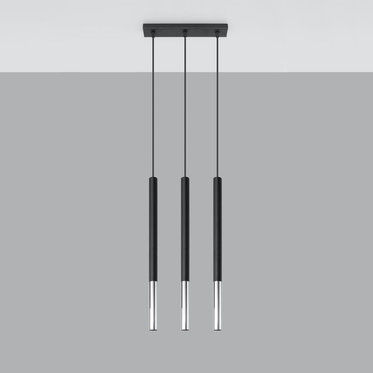 Mozaica Pendant lamp 3L black/chrome Image 2 Mozaica Pendant lamp 3L black/chrome Image 2