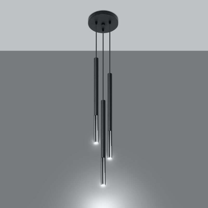 Mozaica Pendant lamp 3P black/chrome Image 3