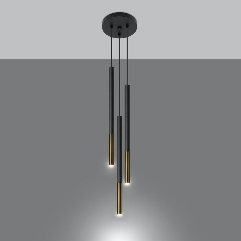 Mozaica Pendant lamp 3P black/golden Image 3