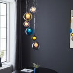 Multi drop pendant lights