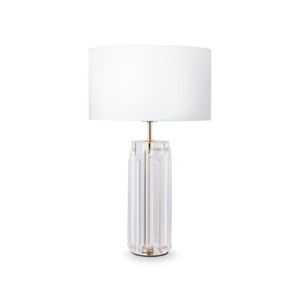 Muse Gold Table lamp, Metal and glass