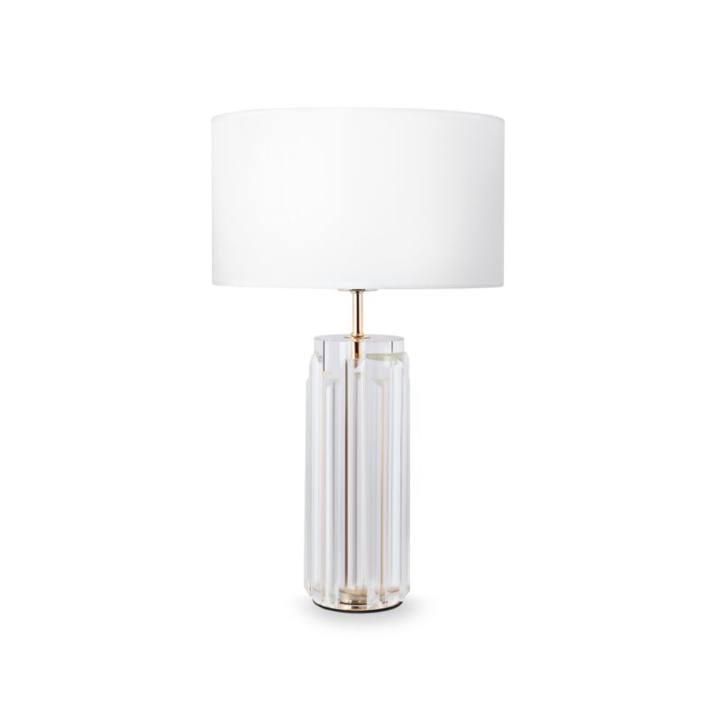 Muse Gold Table lamp, Metal and glass