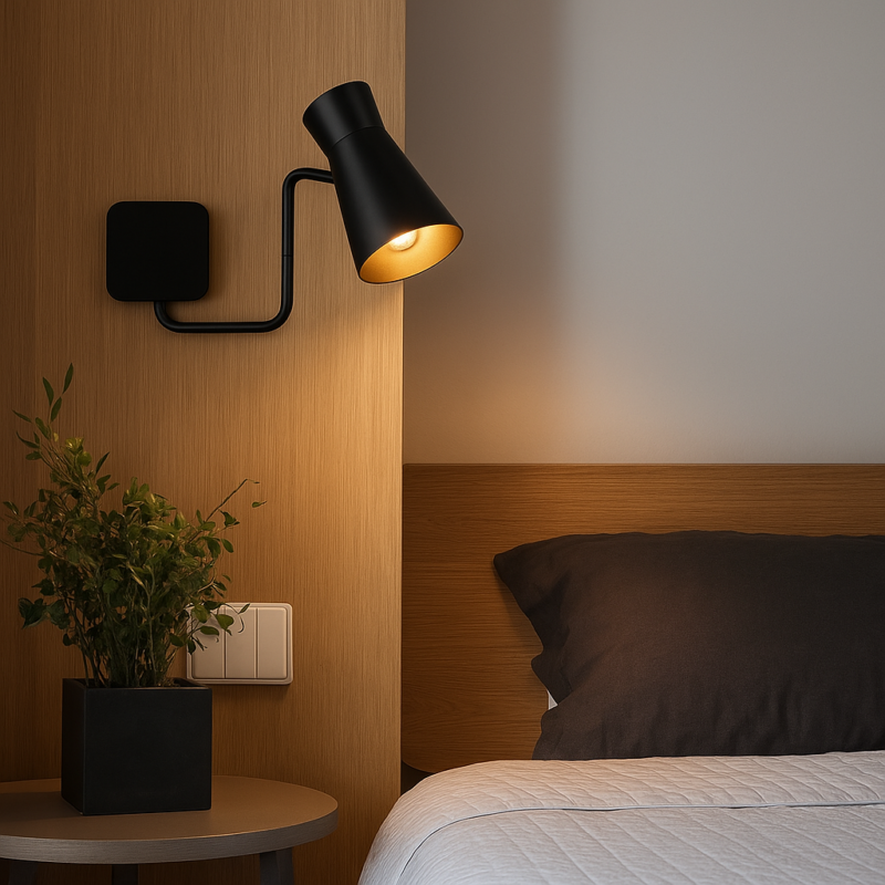 Nard  Wall Lamp 1-Light, With Arm, Lacquered Steel Image 2
