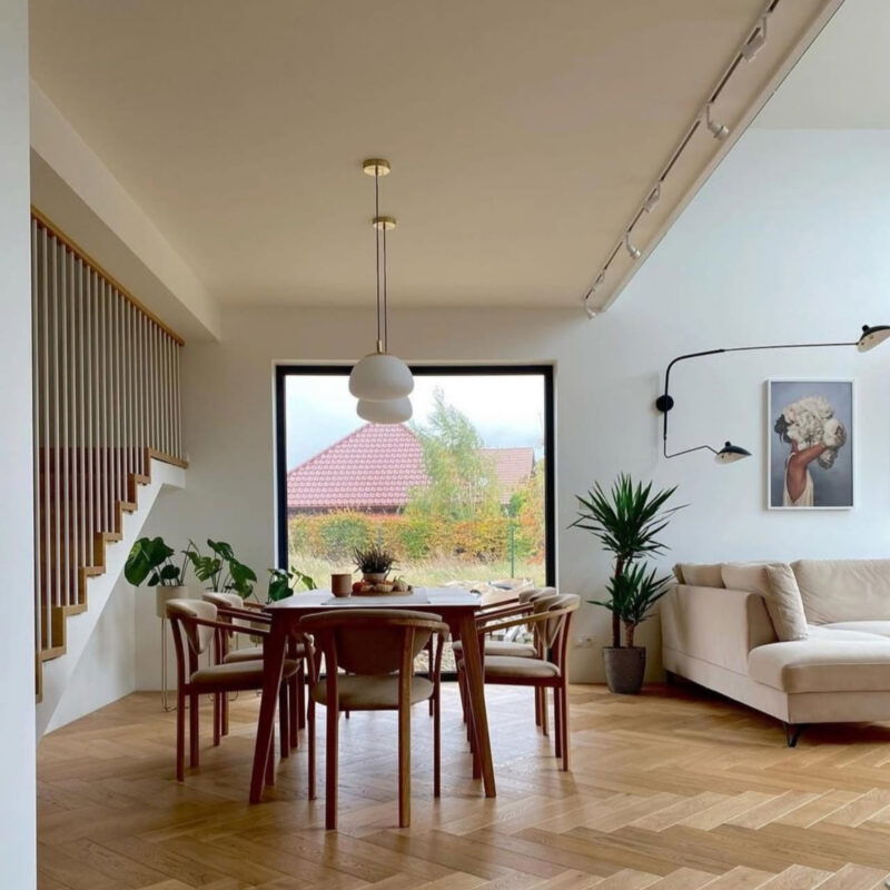 rini large pendant lamp, brass, opal glass, 40cm width