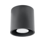 Orbital Anthracite Round Surface Spotlight, GU10, Metal, 1 Lamp, 10cm Diameter