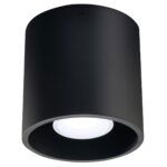 Orbital Black Round Surface Spotlight, GU10, Metal, 1 Lamp, 10cm Diameter
