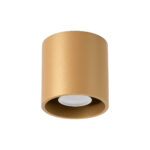 Orbital Gold Round Surface Spotlight, Metal, GU10, 1 Lamp, 10cm Diameter