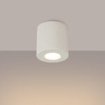 Orbital Beige Concrete Round Surface Spotlight, GU10, 1 Lamp, 10cm Diameter