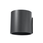 Orbital Anthracite Cylinder Wall Lamp, Metal, G9, 1 Light, 10cm Wide
