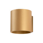 Orbital Gold Cylinder Wall Light, Metal, G9, 1 Lamp, 10cm Wide