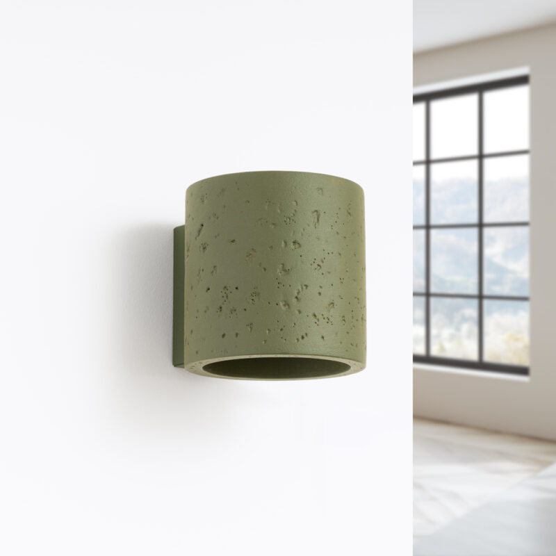 Orbis Wall lamp concrete olive green Image 2