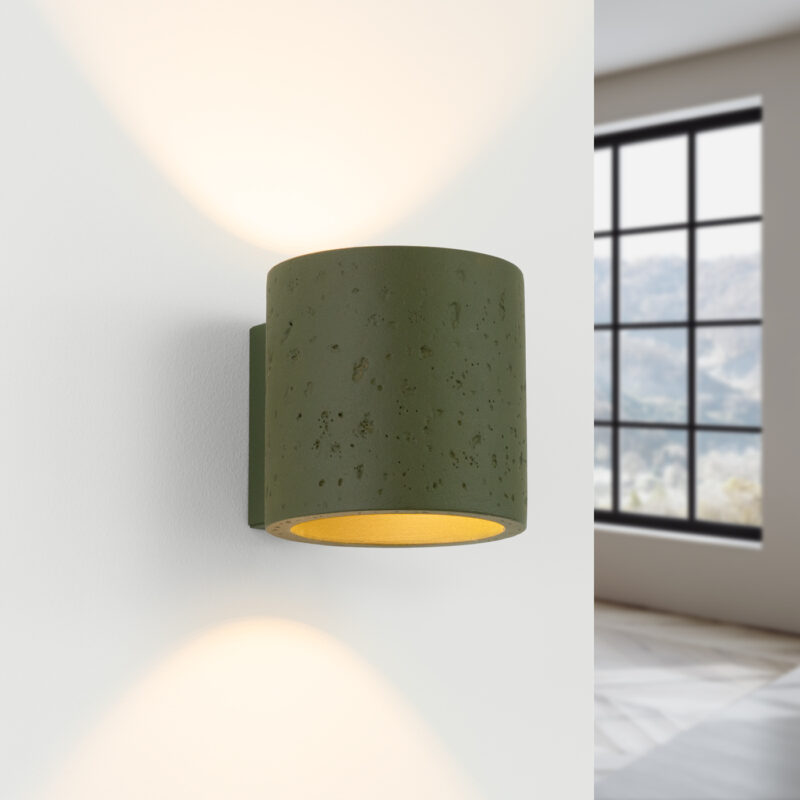 Orbis Wall lamp concrete olive green Image 3