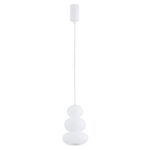 Orla Single Pendant Lamp, Opal White Glass, 14cm Width
