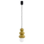 Orla IP44 Pendant Light, Honey & Opal Glass, 1 Lamp, 14cm Width