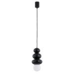 Orla IP44 Pendant Lamp, Opal, Black, & Dark Green Glass, 1 Light, 14cm Width