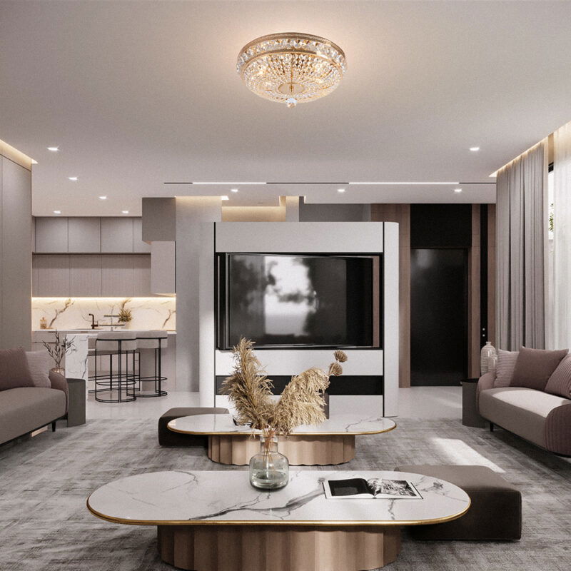 Ottilia Gold Chandelier, Metal Image 2