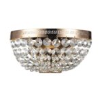 Ottilia Gold Wall Light, 2 Lamp,  Metal, Crystal Glass, 25cm Wide