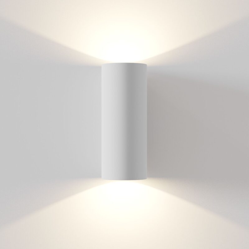 Parma, White, Gypsum, Wall luminaire (Sconce)