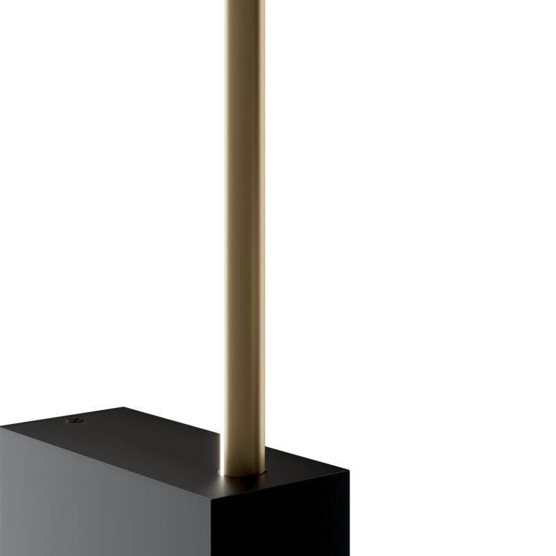 Pars Medium 6W LED Stick Wall Lamp, Brass & Black, 62.30cm Height - Image 4