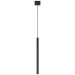 Vaslow Single Tube Pendant Lamp, Black Metal, 8cm Wide