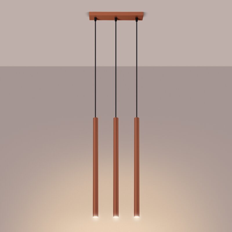 Pastelo Pendant lamp 3 red ochre Image 3