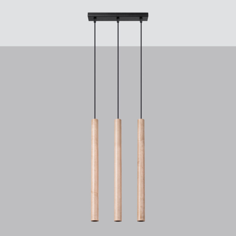 Pastelo Pendant lamp 3L wood Image 2