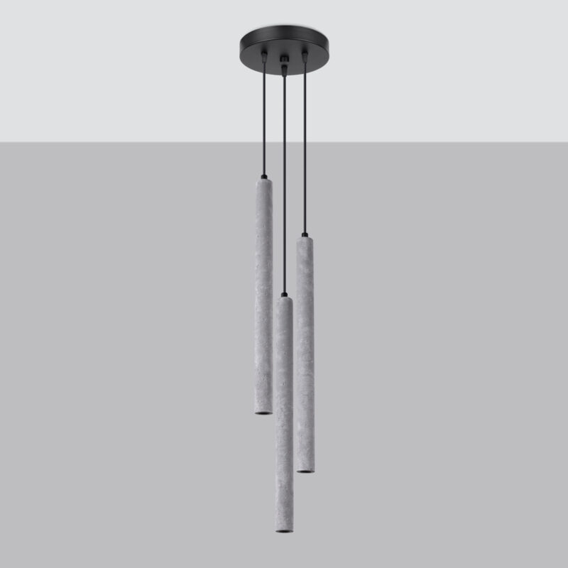 Pastelo Pendant lamp 3P concrete Image 2