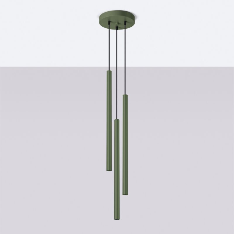 Pastelo Pendant lamp 3P olive green Image 2