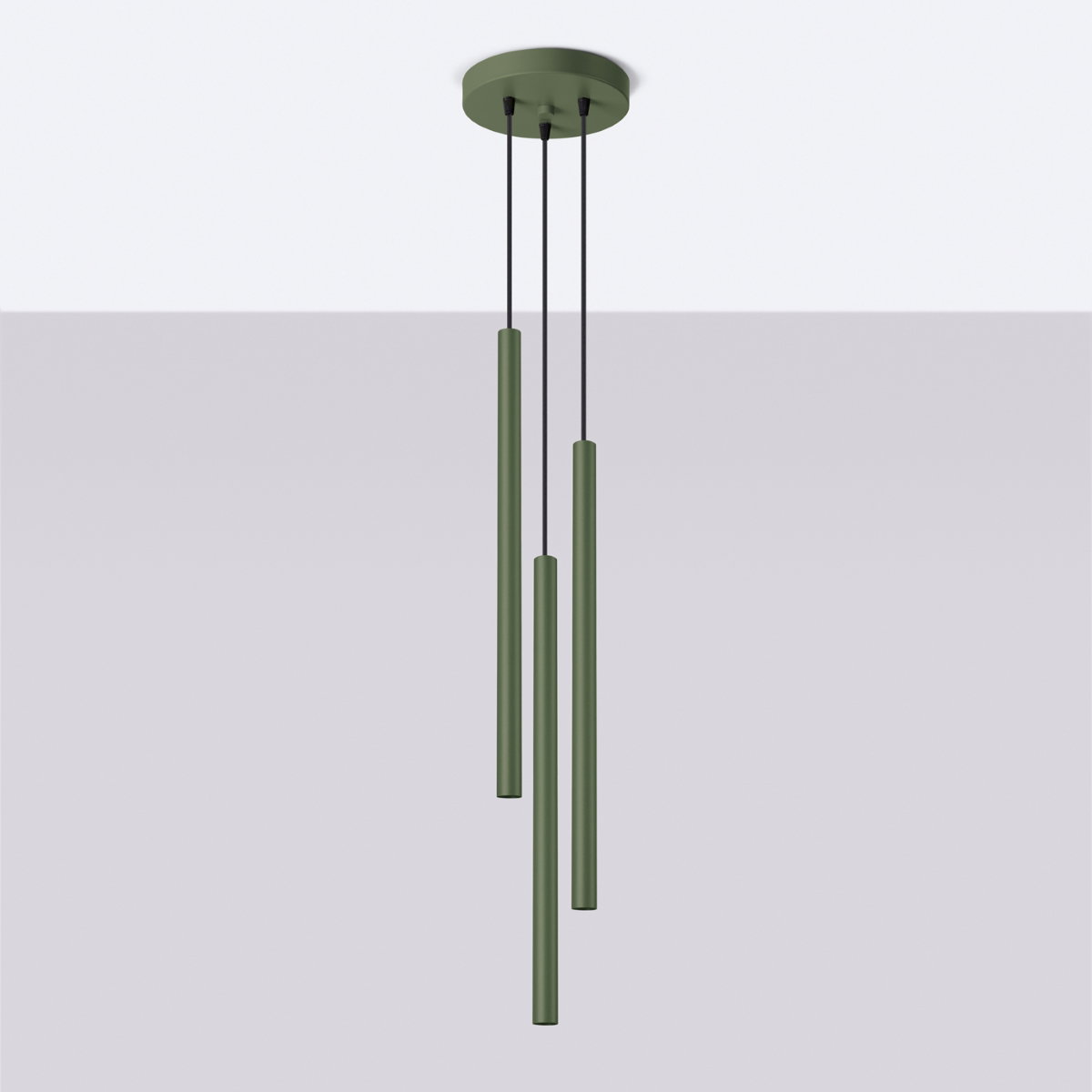 Pastelo Pendant lamp 3P olive green Image 2 Pastelo Pendant lamp 3P olive green Image 2