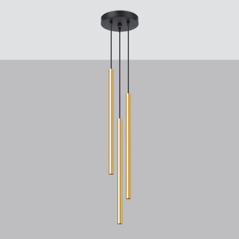 Pastelo Pendant lamp 3P polished gold Image 2