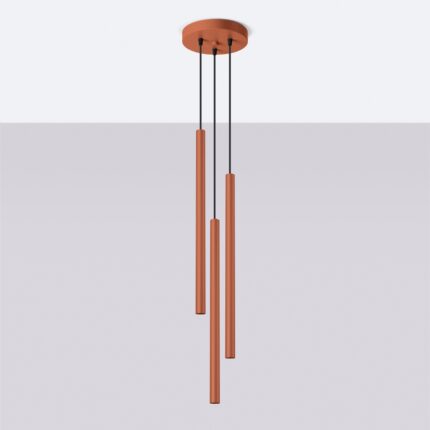 Pastelo Pendant lamp 3P red ochre Image 2