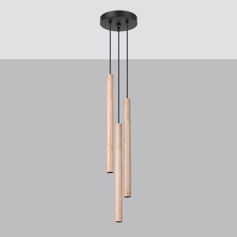 Pastelo Pendant lamp 3P wood Image 2