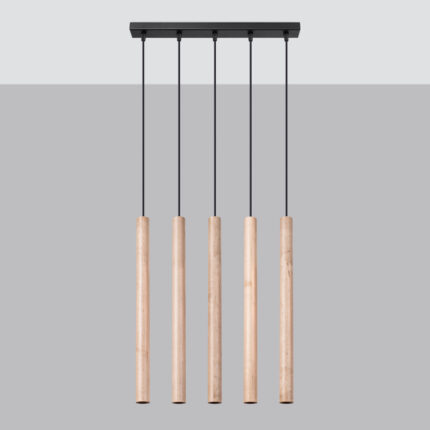 Pastelo Pendant lamp 5L wood Image 2