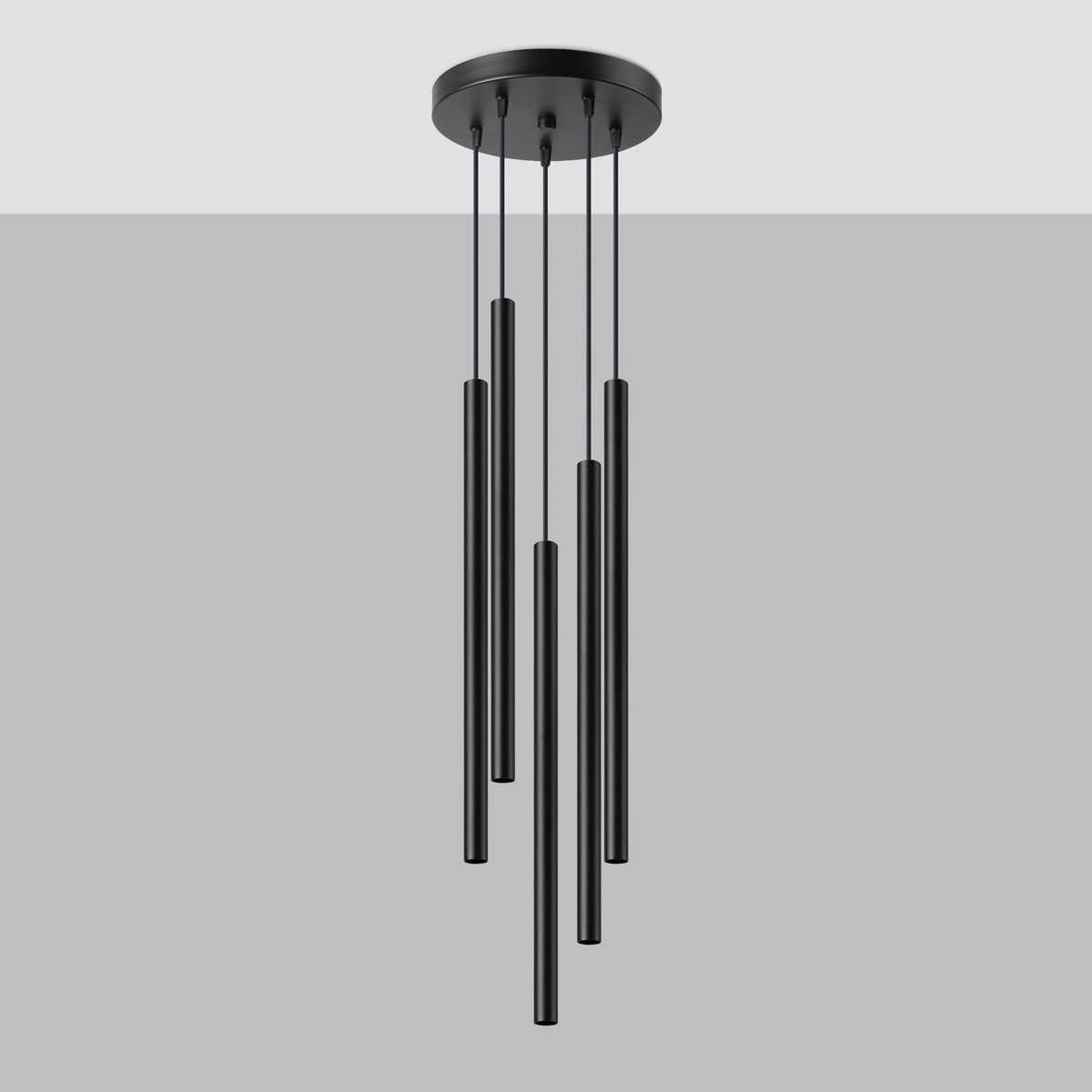 Pastelo Pendant lamp 5P black Image 2 Pastelo Pendant lamp 5P black Image 2